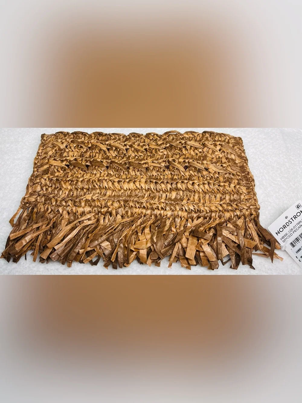 Sam Edelman Raffia Fringe Clutch Crossbody Bag – Brand New With Tags